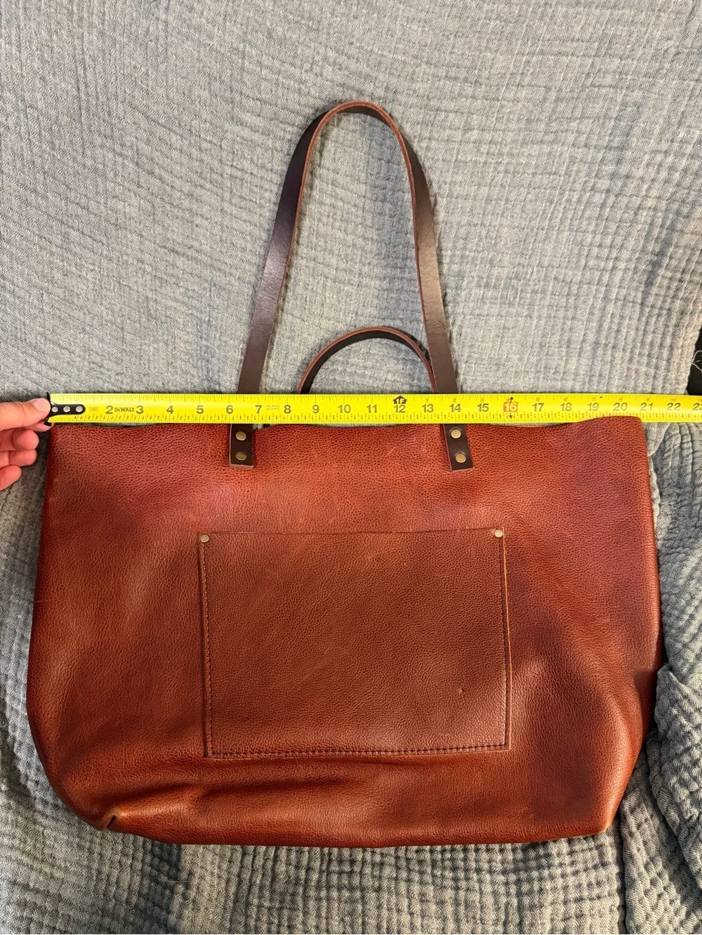 Portland Leather Oversided Tote - Nutmeg